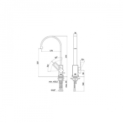 Bateria zlewozmywakowa pionowa Paffoni EFFE EF880CR